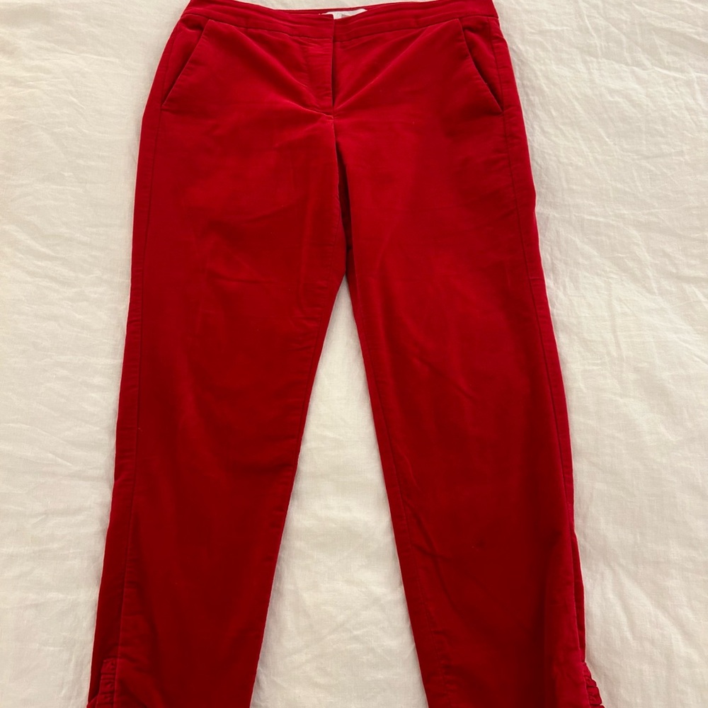 Red Velvet ankle pants RSVP by Talbots petite size 6